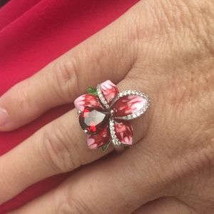 Pink & Red Flower Ring